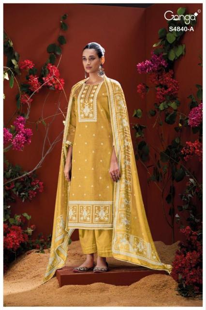 Ganga pranvya 4840 dress materials wholesale dealers in hyderabad